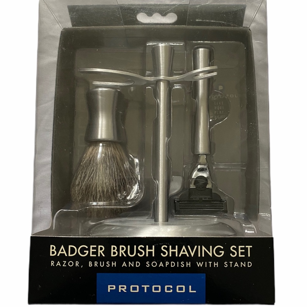 Protocol Badger Brush Shaving Set